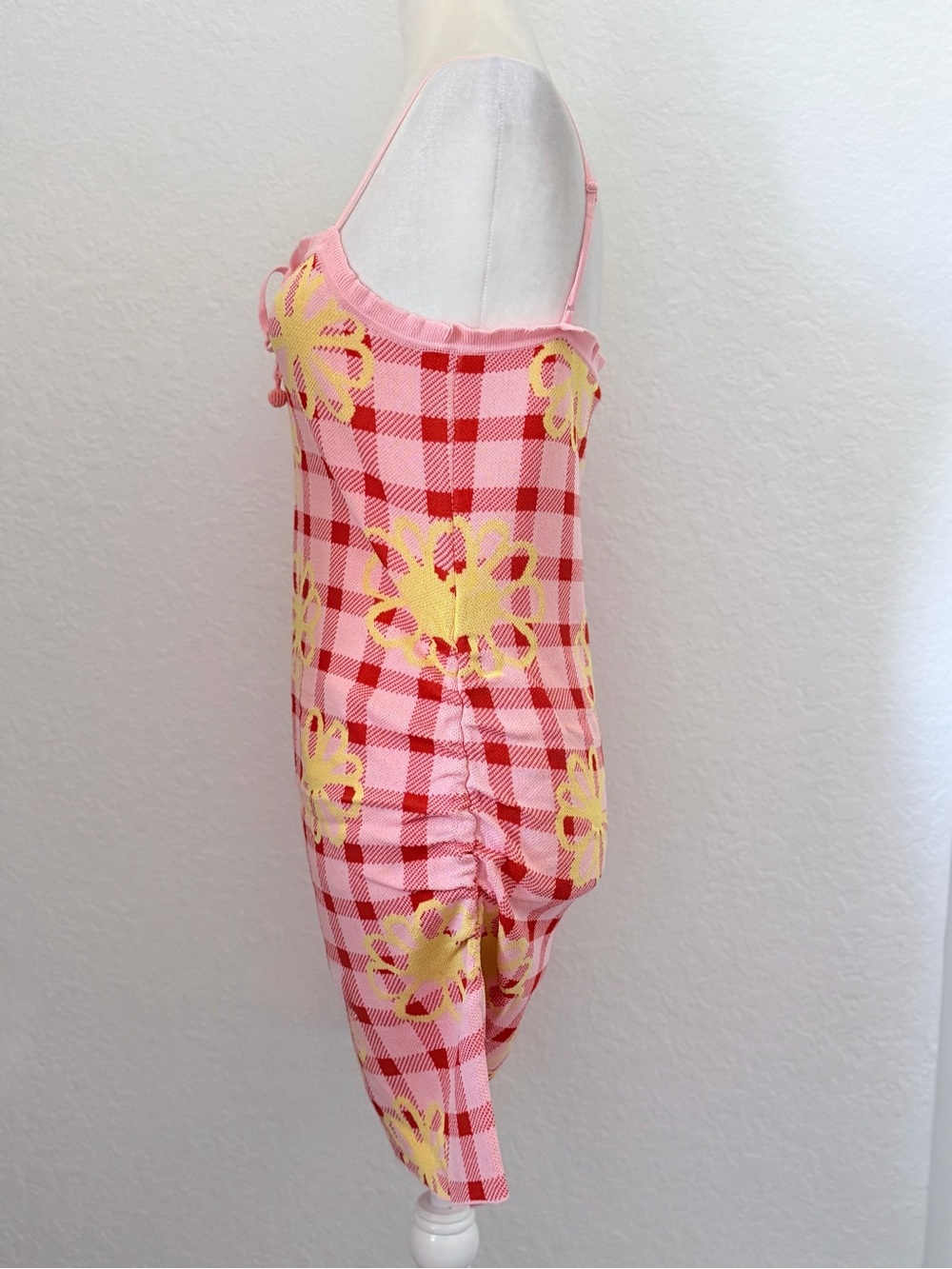 NWT Farm Rio x Anthropologie Knit Cutout Pink Mini Dress Size M - Picture 5 of 9